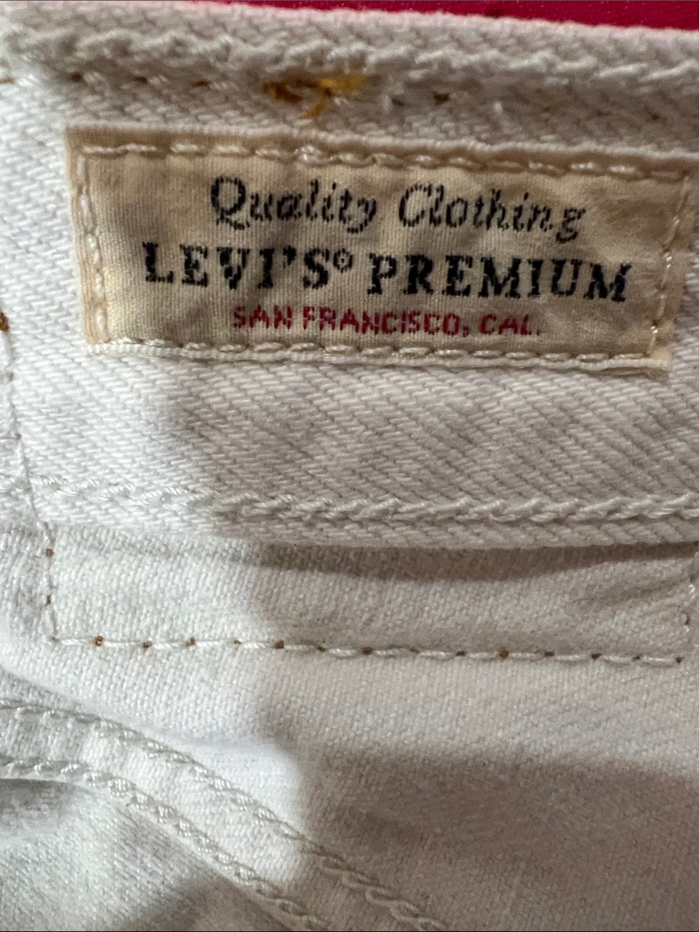 Levi's White Denim Shorts - Picture 2 of 8